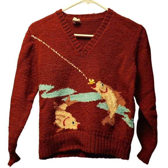 Handmade Other - Handmade knit fishing sweater kids size medium